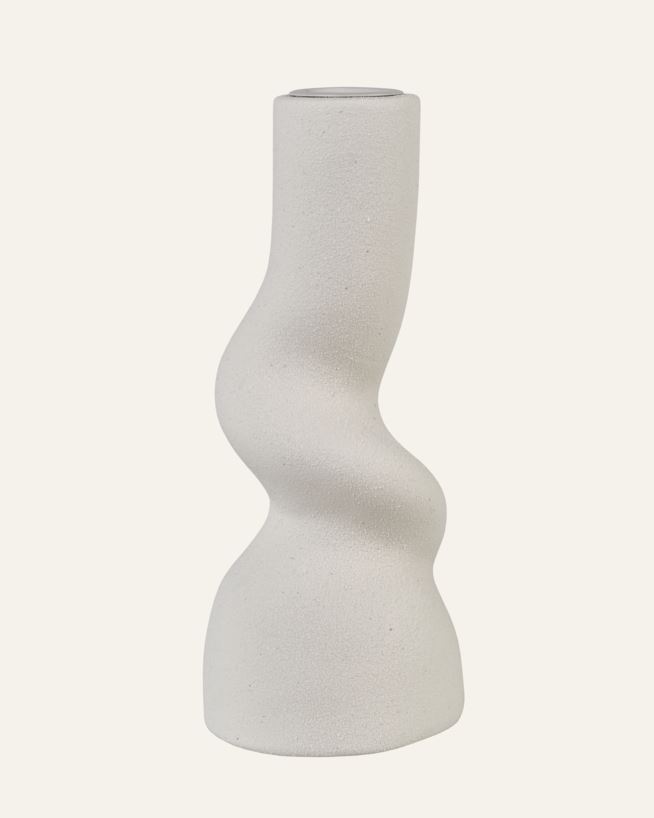 Ljusstake vit - 7,5x7,5x18 cm vit - 1