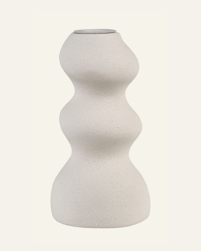 Ljusstake vit - 7,5x7,5x14,1 cm vit - 1