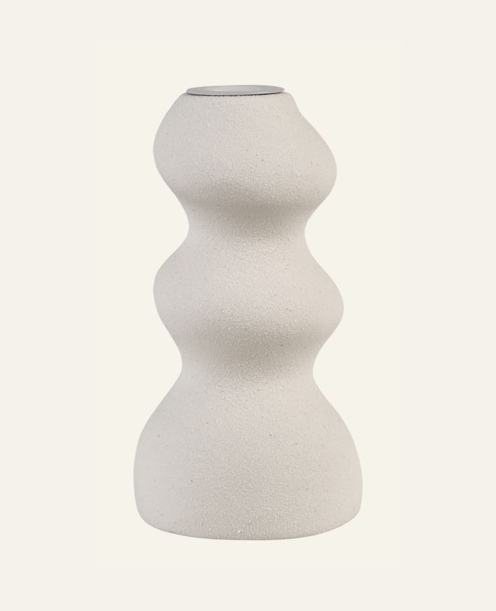 Ljusstake vit - 7,5x7,5x14,1 cm vit - 1