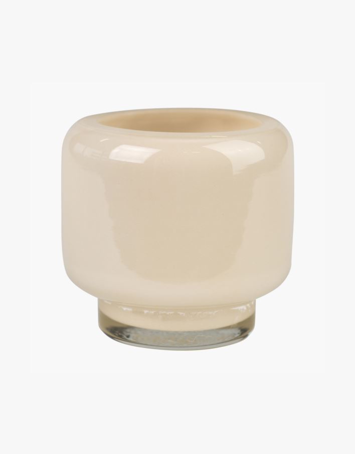 Värmeljushållare ljusbeige - 7x7x6,5 cm ljusbeige - 1