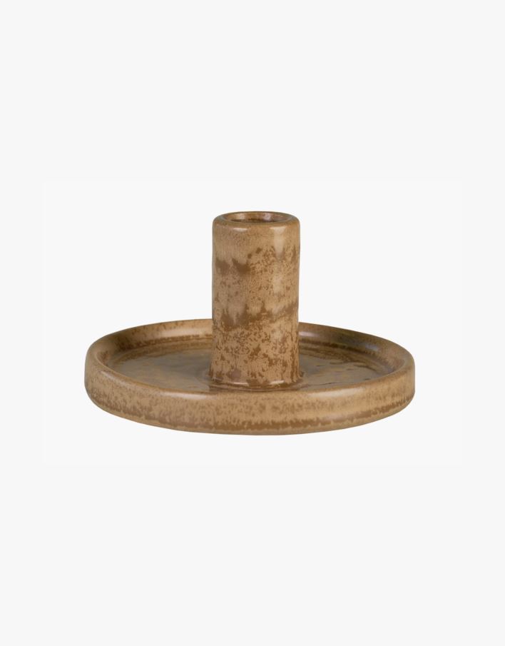 Ljusstake ljusbrun - 9,6x9,6x6,7 cm ljusbrun - 1