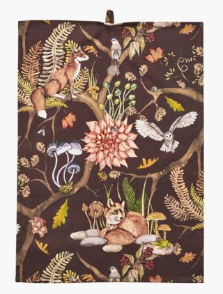 NW foxy kökshandduk multi/brun