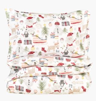 Santa Stop påslakanset i flanell multi