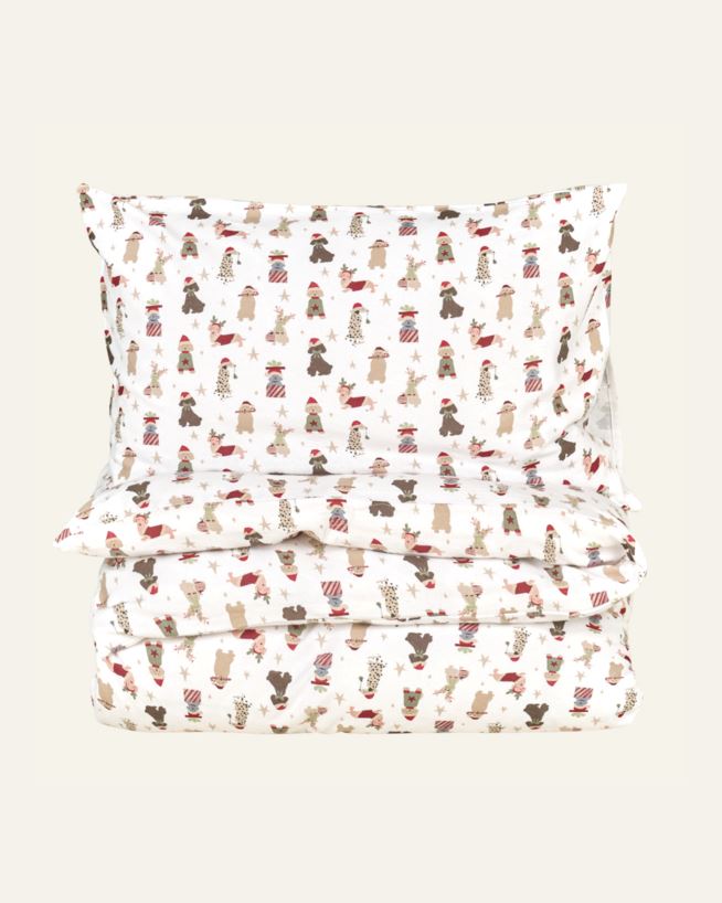 Påslakanset i flanell multi - 150x210 cm/50x60 cm multi - 1