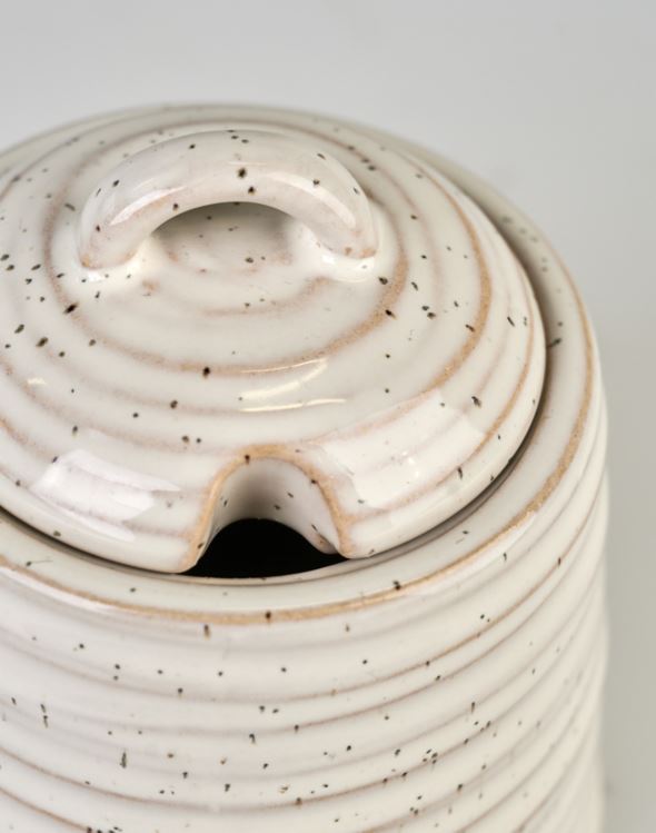 Sockerskål m/lock ljusbeige - 3