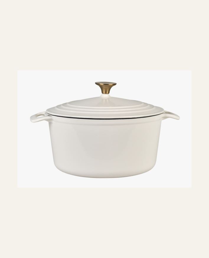 Gjutjärnsgryta rund creme - 4300ml creme - 1