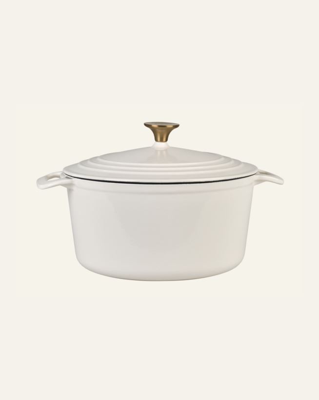 Gjutjärnsgryta rund creme - 4300ml creme - 1