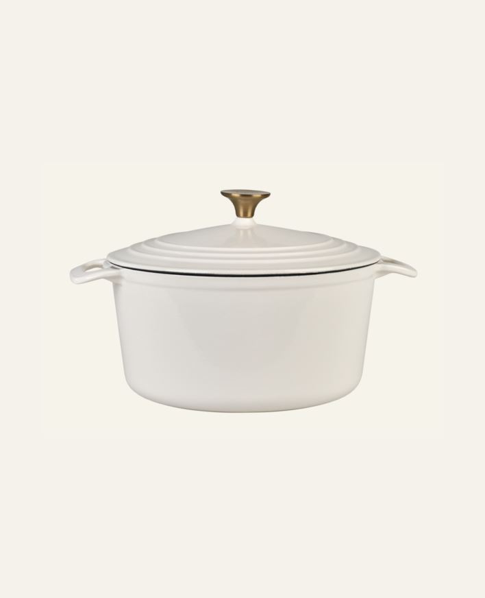 Gjutjärnsgryta rund creme - 4300ml creme - 1