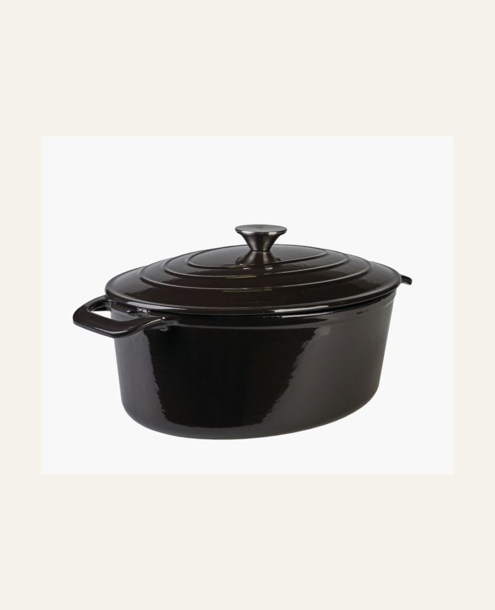Gjutjärnsgryta oval svart - 5800ml svart - 1