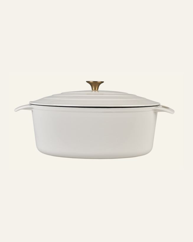 Gjutjärnsgryta oval creme - 5800ml creme - 1