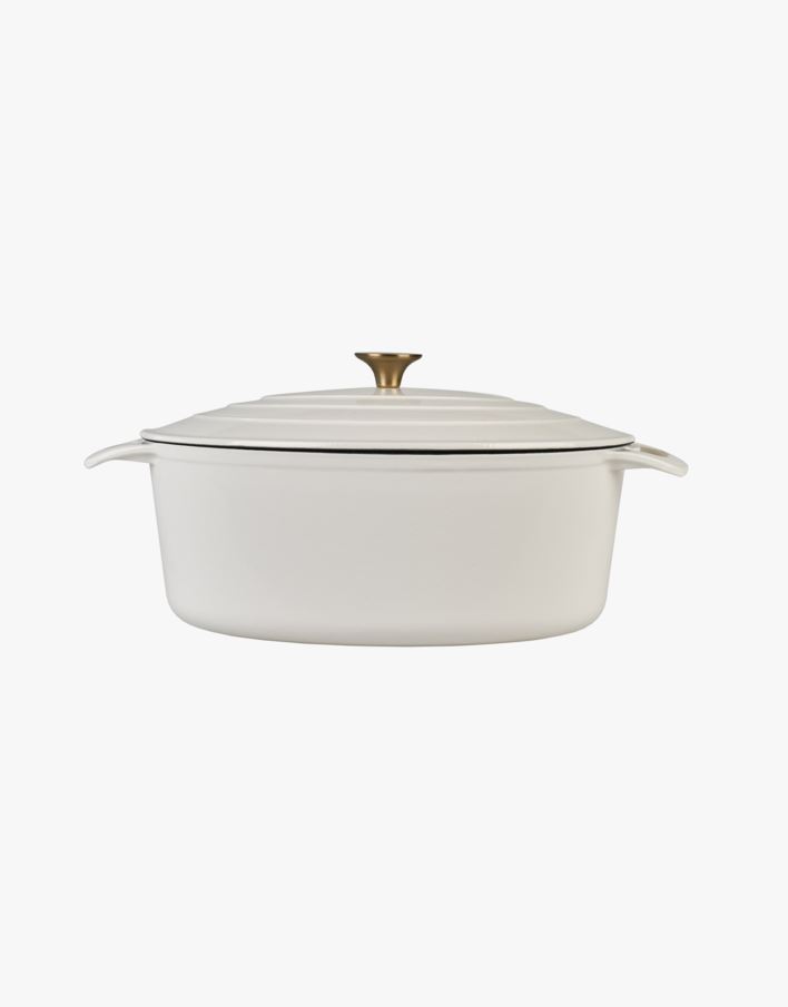 Gjutjärnsgryta oval creme - 5800ml creme - 1