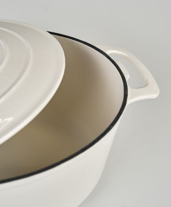 Gjutjärnsgryta oval creme - 4