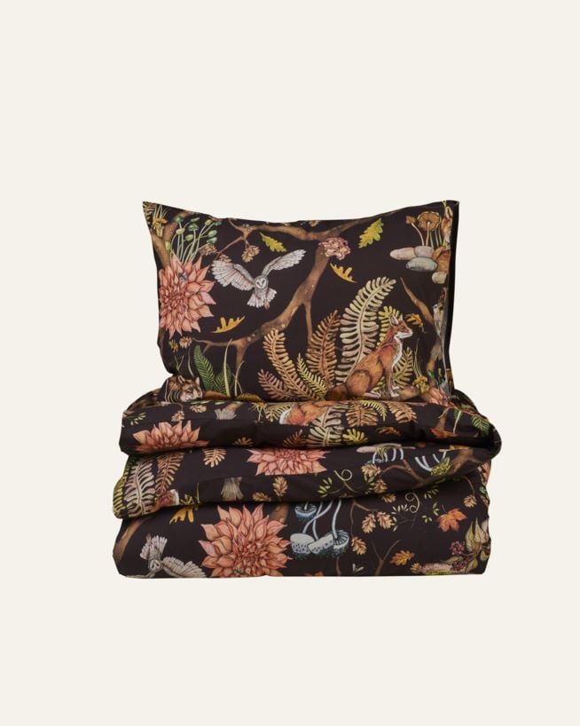 Påslakanset i percale multi/brun - 150x210 cm multi/brun - 1