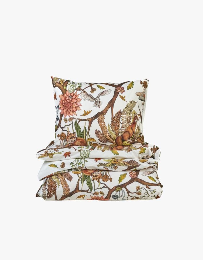 Påslakanset i percale multi/vit - 150x210 cm multi/vit - 1