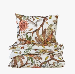 NW Foxy påslakanset i percale multi/vit