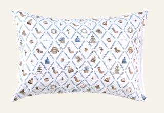 Blue Mood örngott i flanell multi/blå