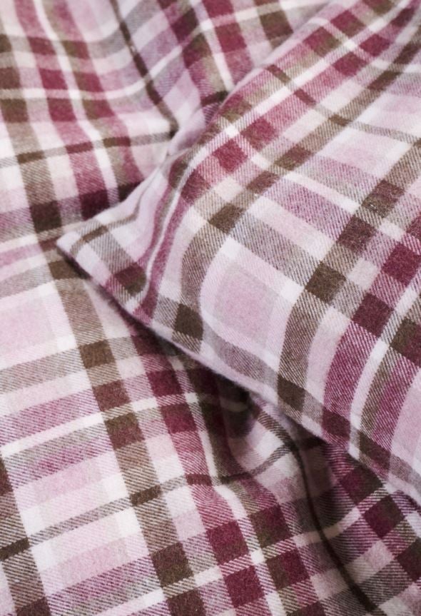 Påslakanset i garnfärgad flanell multi/rosa - 6