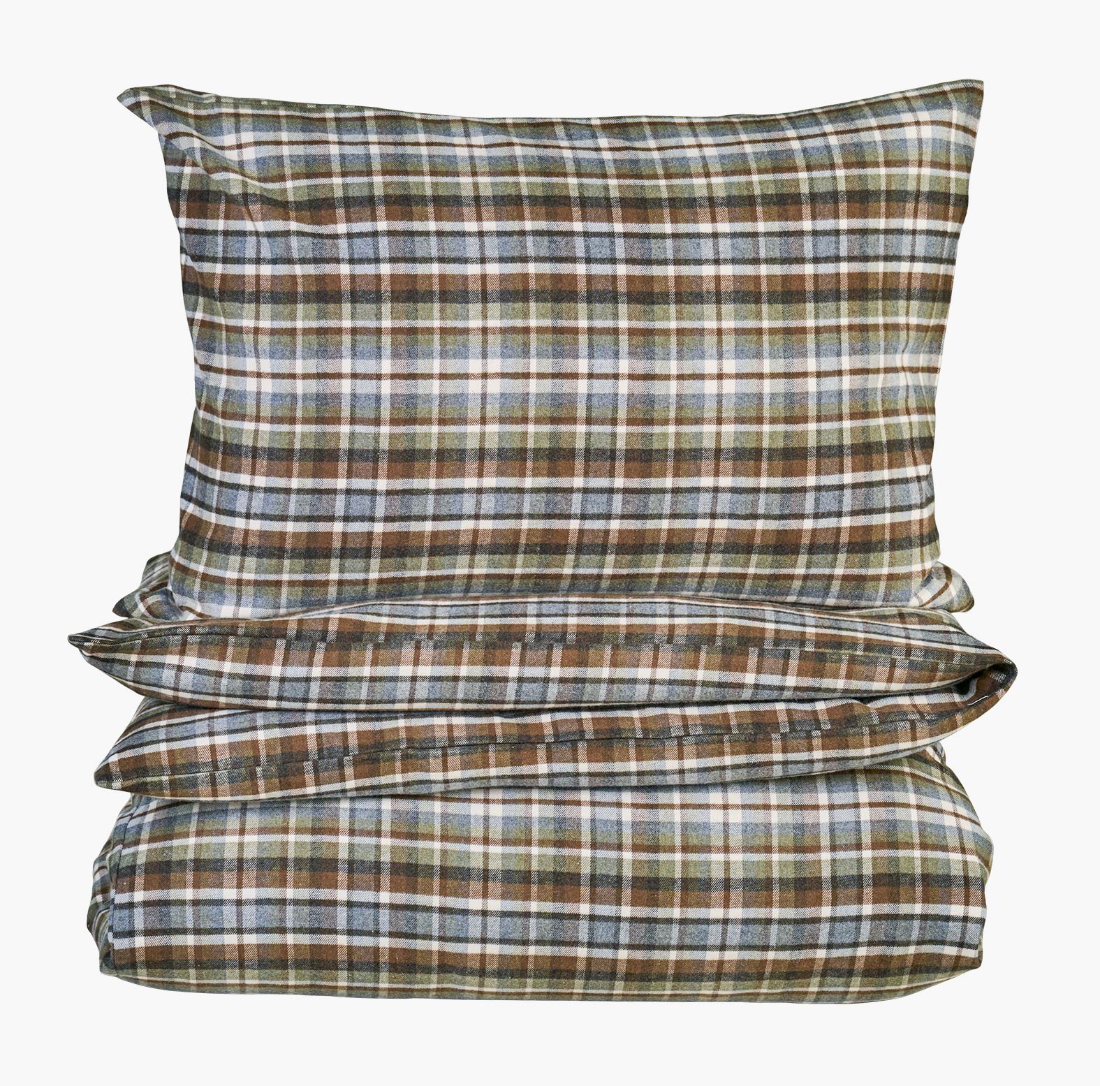 Påslakanset i garnfärgad flanell multi - 150x210 cm multi - 1