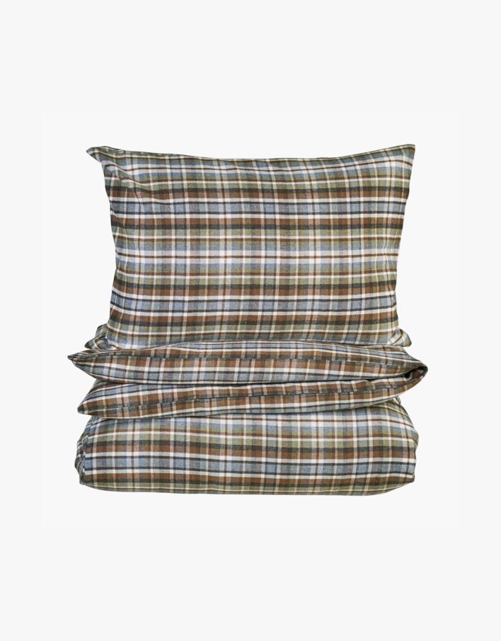 Påslakanset i garnfärgad flanell multi - 150x210 cm multi - 1