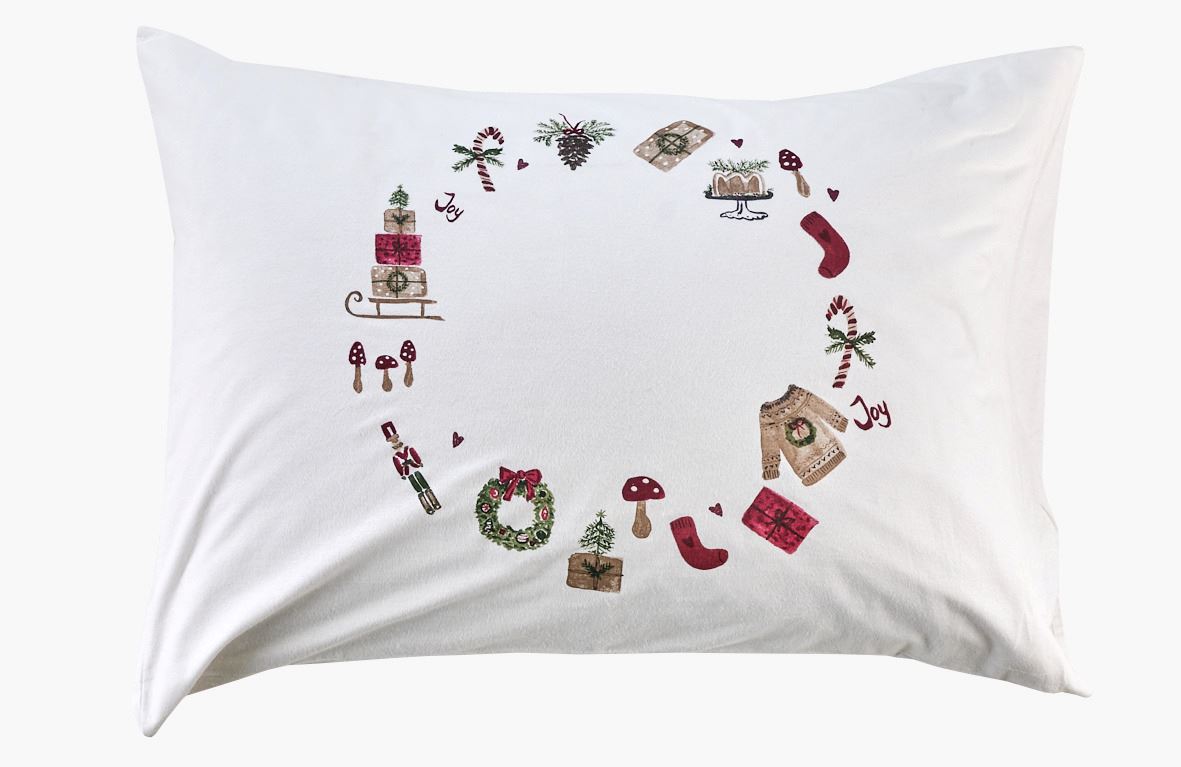 Örngott i flanell multi/röd - 70x100 cm multi/röd - 1