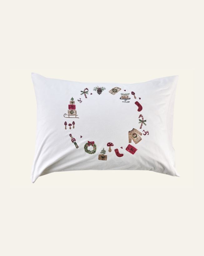 Örngott i flanell multi/röd - 70x100 cm multi/röd - 1