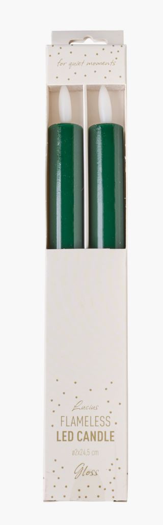 Lucius gloss led kronljus mörkgrön