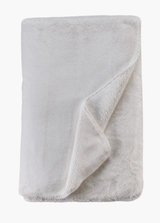 Lene fleecepläd offwhite