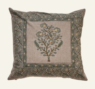 Una kuddfodral grön