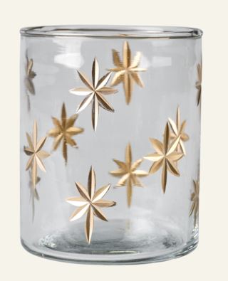 Golden star värmeljushållare guld