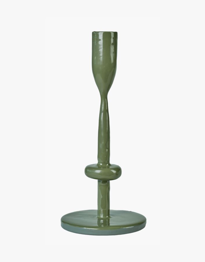 Ljusstake grön - 9x9x20 cm grön - 1