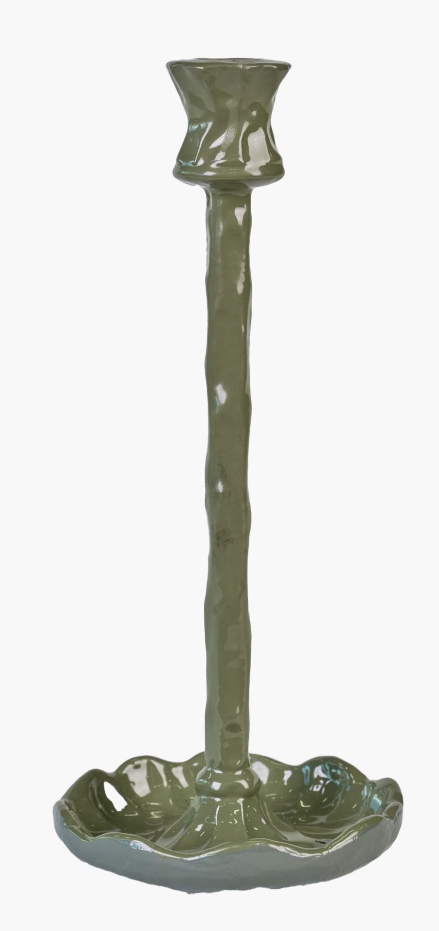 Ljusstake grön - 12x12x28 cm grön - 1