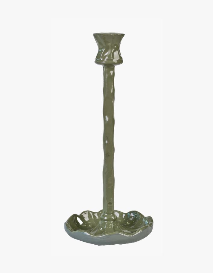 Ljusstake grön - 12x12x28 cm grön - 1