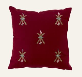 Ski prydnadskudde röd