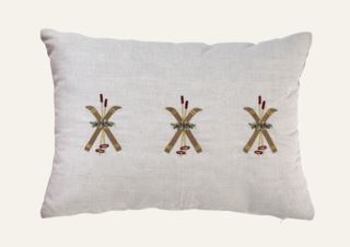 Ski prydnadskudde natur