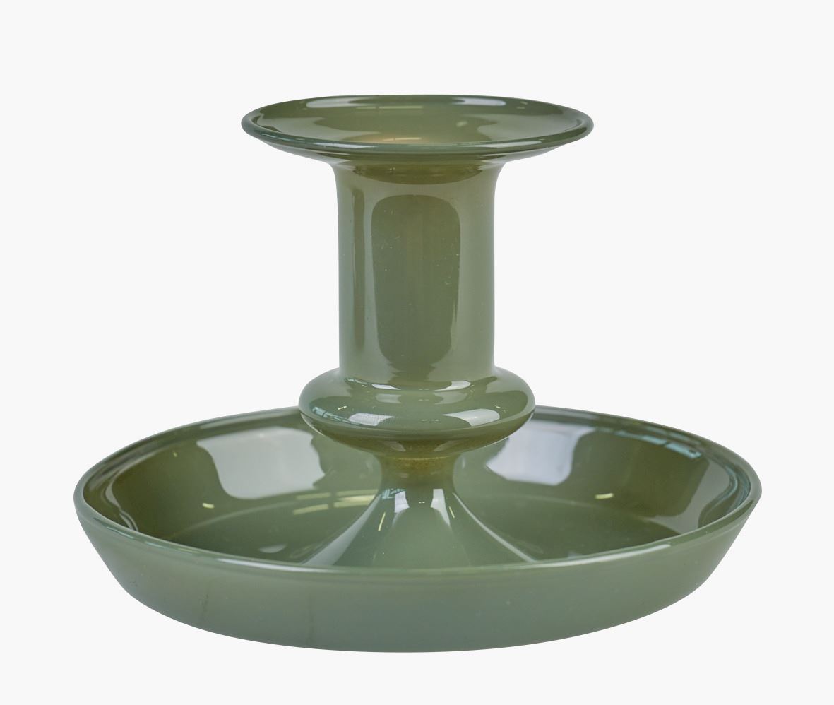 Ljusstake ljusgrön - 11x11x7,5 cm ljusgrön - 1