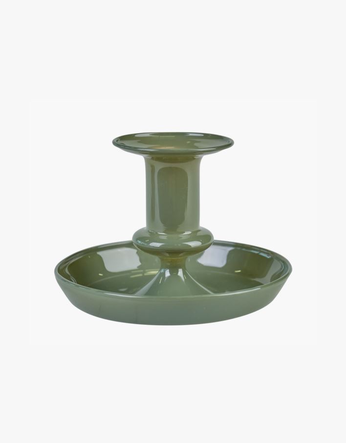 Ljusstake ljusgrön - 11x11x7,5 cm ljusgrön - 1