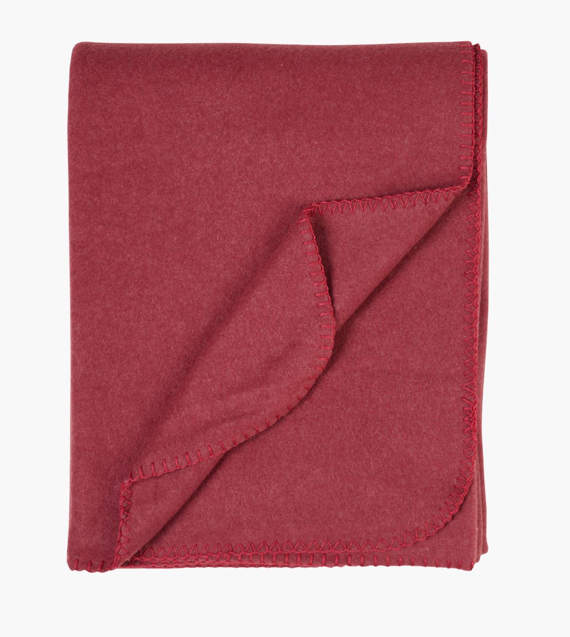 Fleecepläd mörkröd - 130x170 cm mörkröd - 1