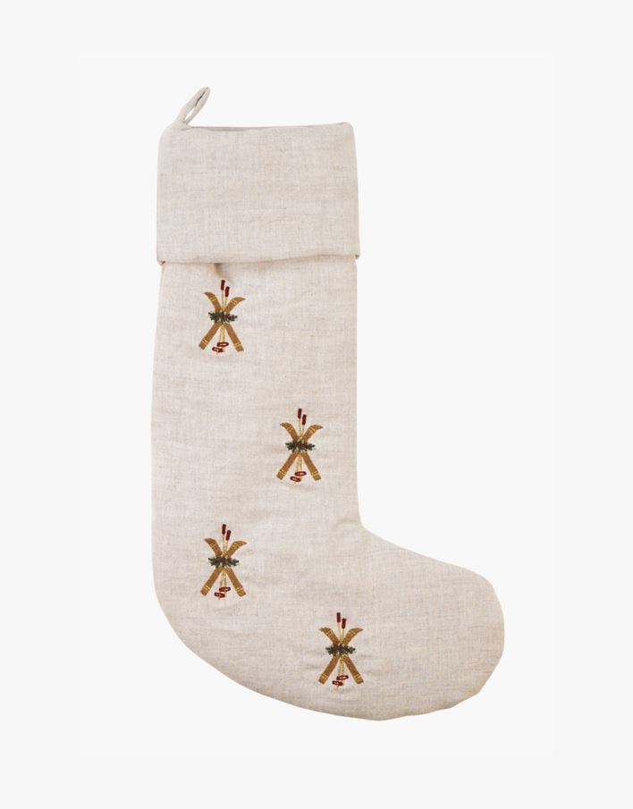 Julstrumpa beige - 18x45 cm beige - 1