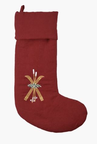 Skis julstrumpa röd