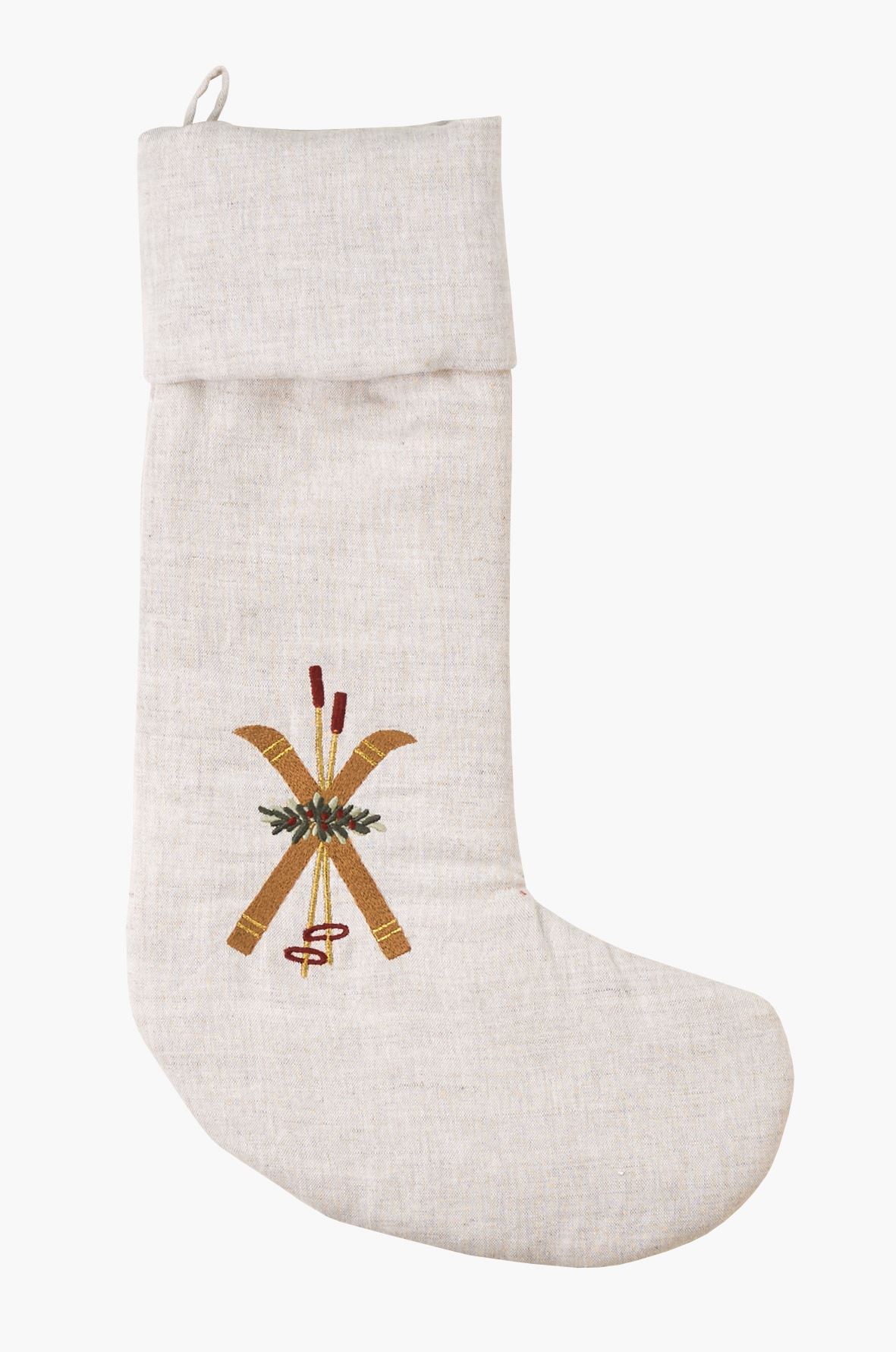 Julstrumpa beige - 18x45 cm beige - 1