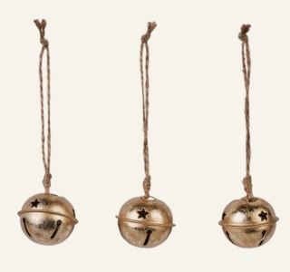 Round bell dekoration guld