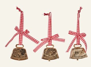 Cow bell dekoration guld