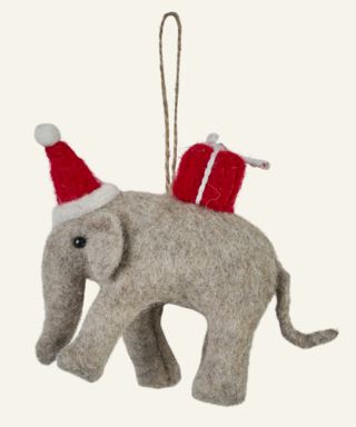 Elephant julgransdekoration multi/röd