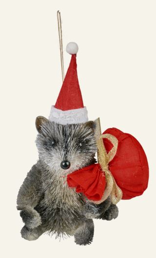 Racoon julgransdekoration multi/röd