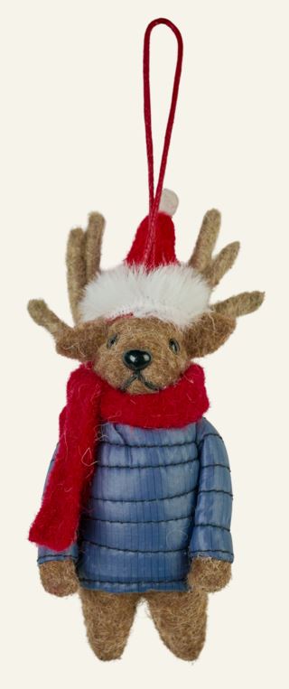 Cold deer julgransdekoration multi/röd