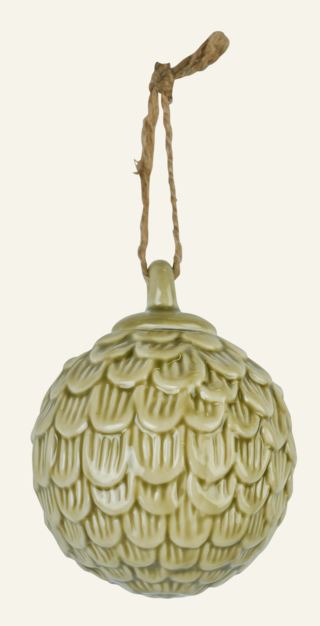 Pinecone large julgransdekoration kaki