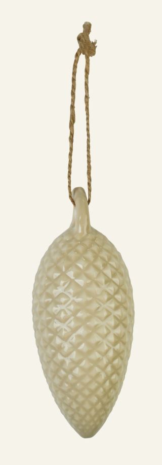 Pinecone long julgransdekoration beige