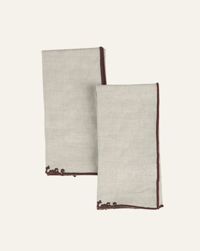 2-pack tygservetter natur - 45x45 cm natur - 1