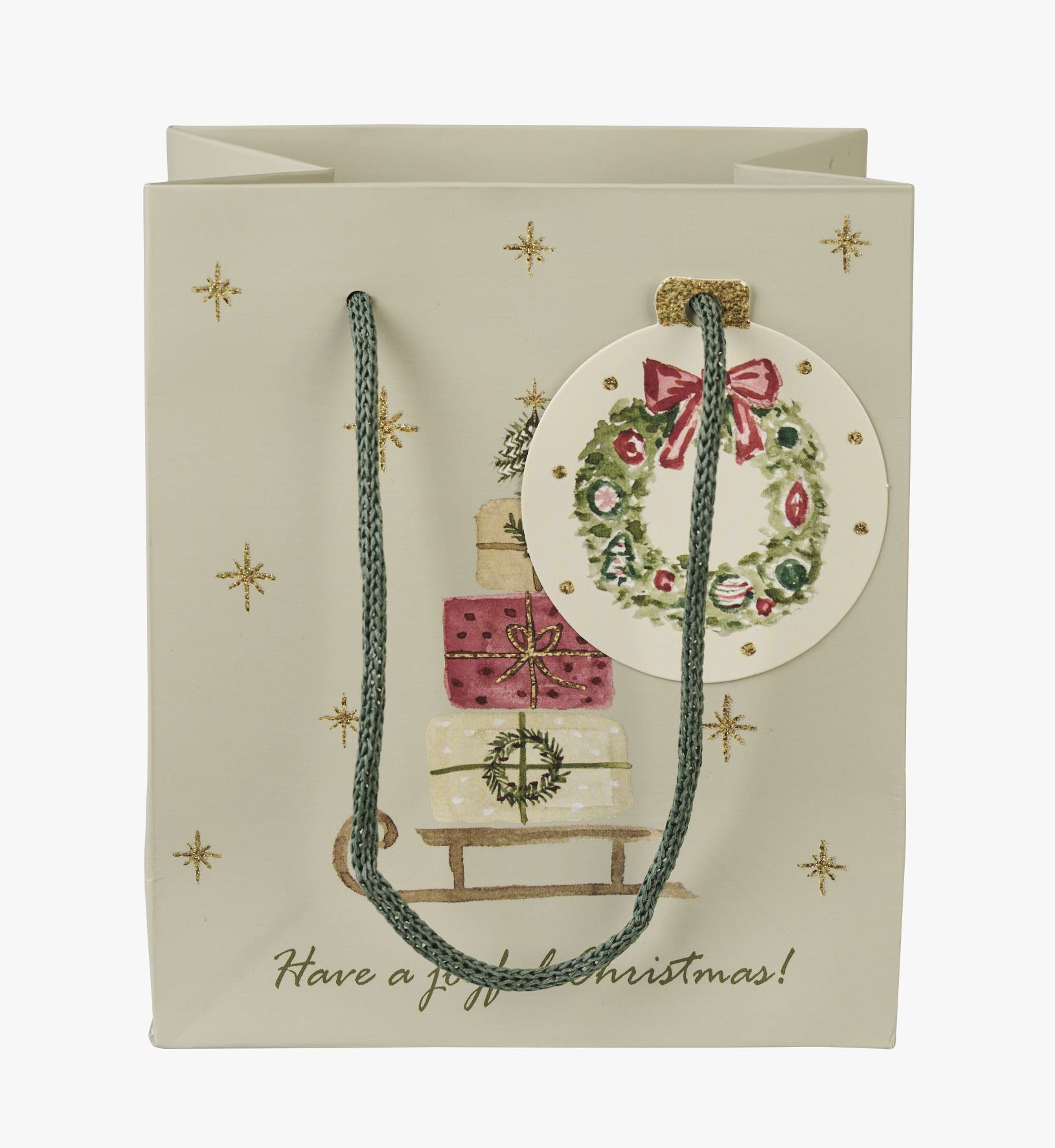 Presentpåse ljusgrön - 13x15x9 cm ljusgrön - 1