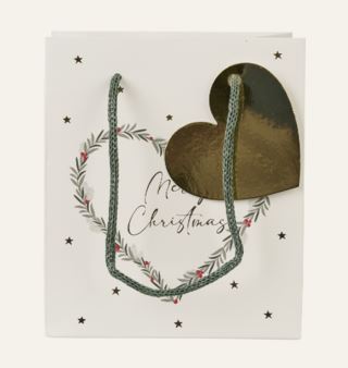 Merry Hearts presentpåse offwhite